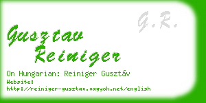 gusztav reiniger business card