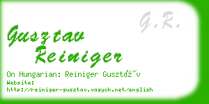 gusztav reiniger business card